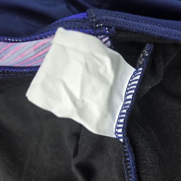 TYR Solid Scoop Neck Control Fit Navy/pink/purp 1 Piece Swim Sz 8 New Sample - Picture 3 of 3